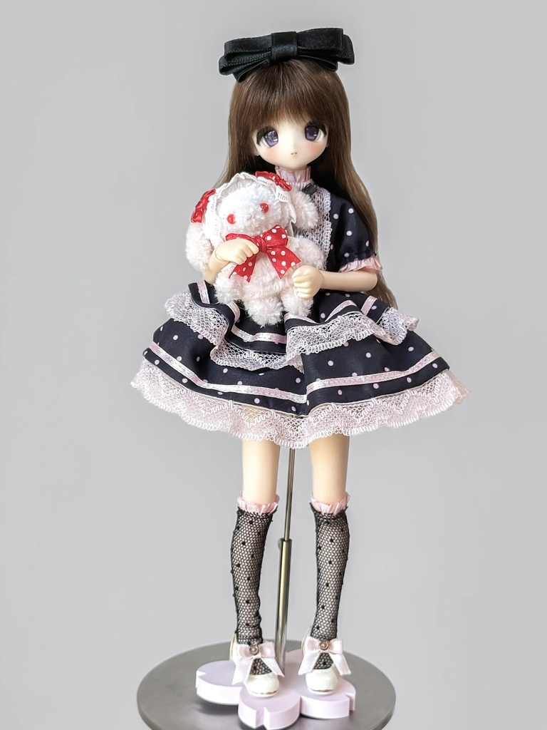 1/6ドール服　フリルワンピース　Azone　OB24　オビツ24　ピュアニーモ M　