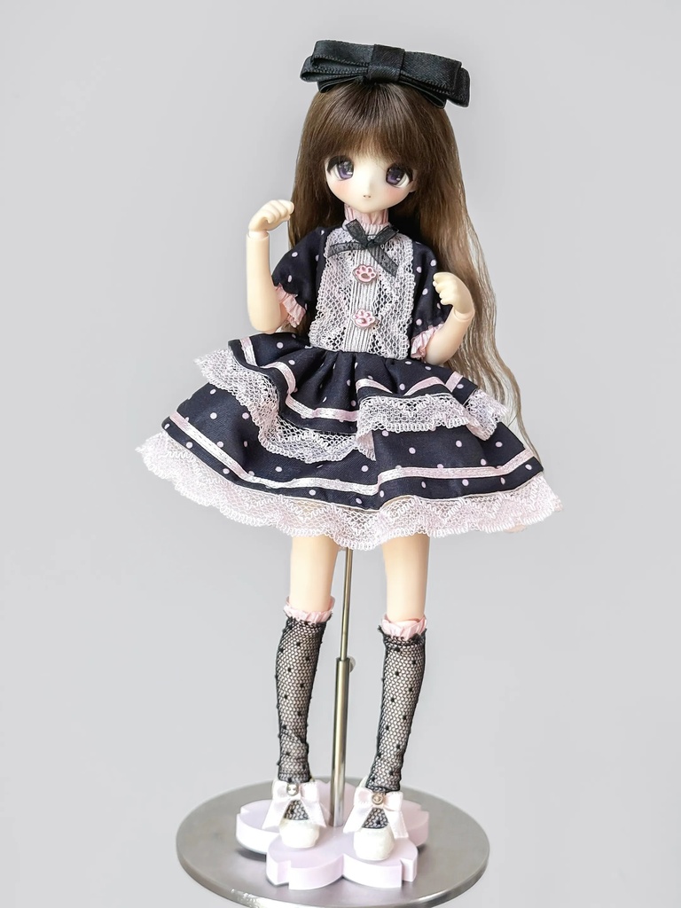 1/6ドール服　フリルワンピース　Azone　OB24　オビツ24　ピュアニーモ M　