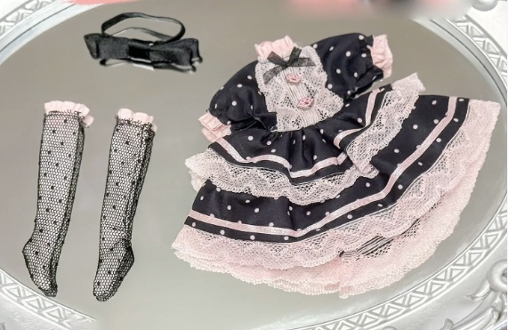 1/6ドール服　フリルワンピース　Azone　OB24　オビツ24　ピュアニーモ M　