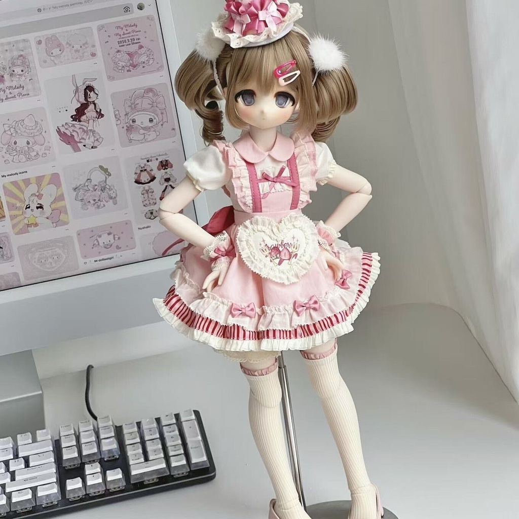 【1/4】 ピンク ドレスセット ドール服 1/4ドール服 1/4ドール用