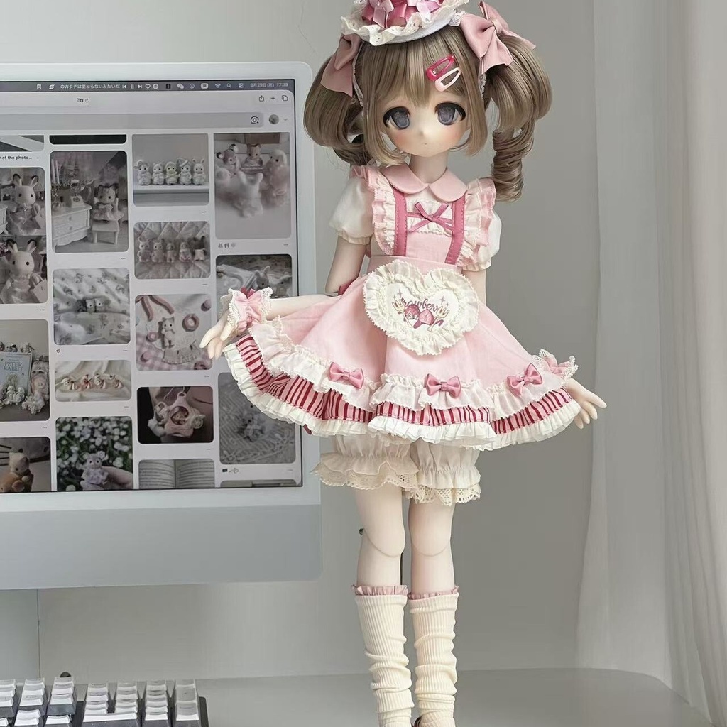 【1/4】 ピンク ドレスセット ドール服 1/4ドール服 1/4ドール用