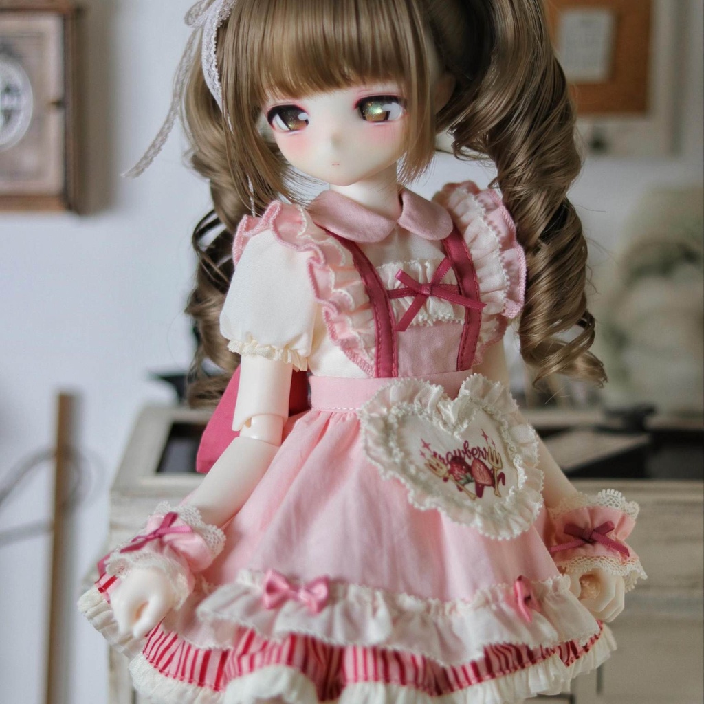 【1/4】 ピンク ドレスセット ドール服 1/4ドール服 1/4ドール用