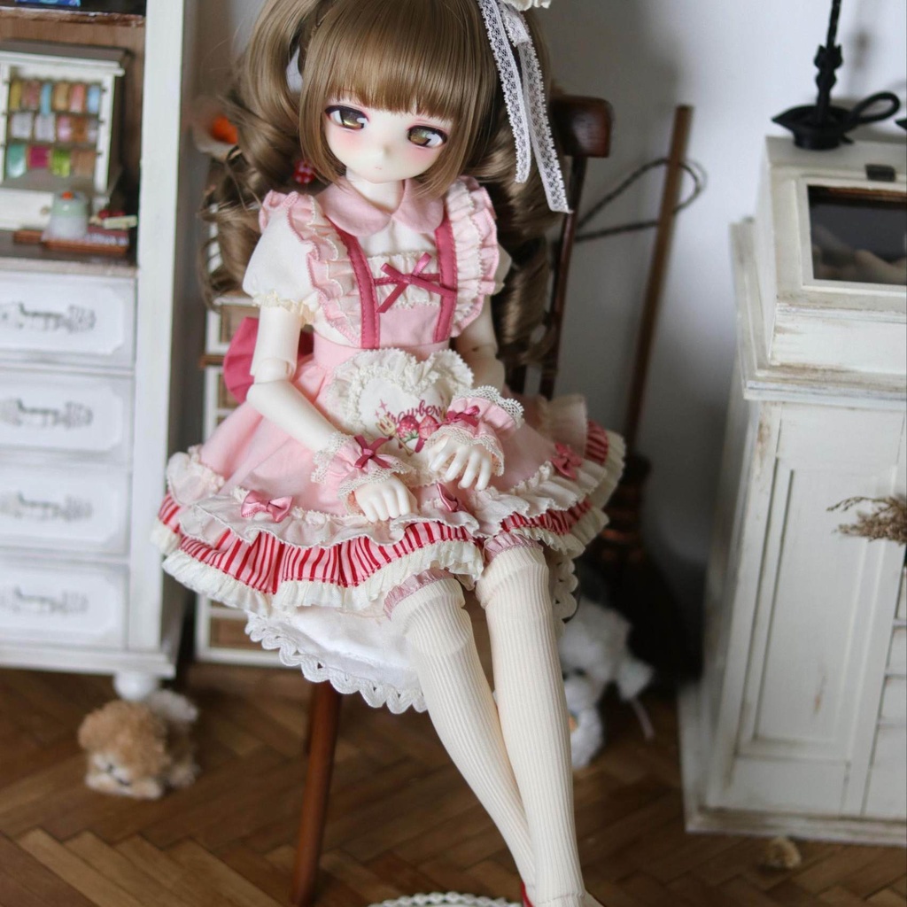 【1/4】 ピンク ドレスセット ドール服 1/4ドール服 1/4ドール用