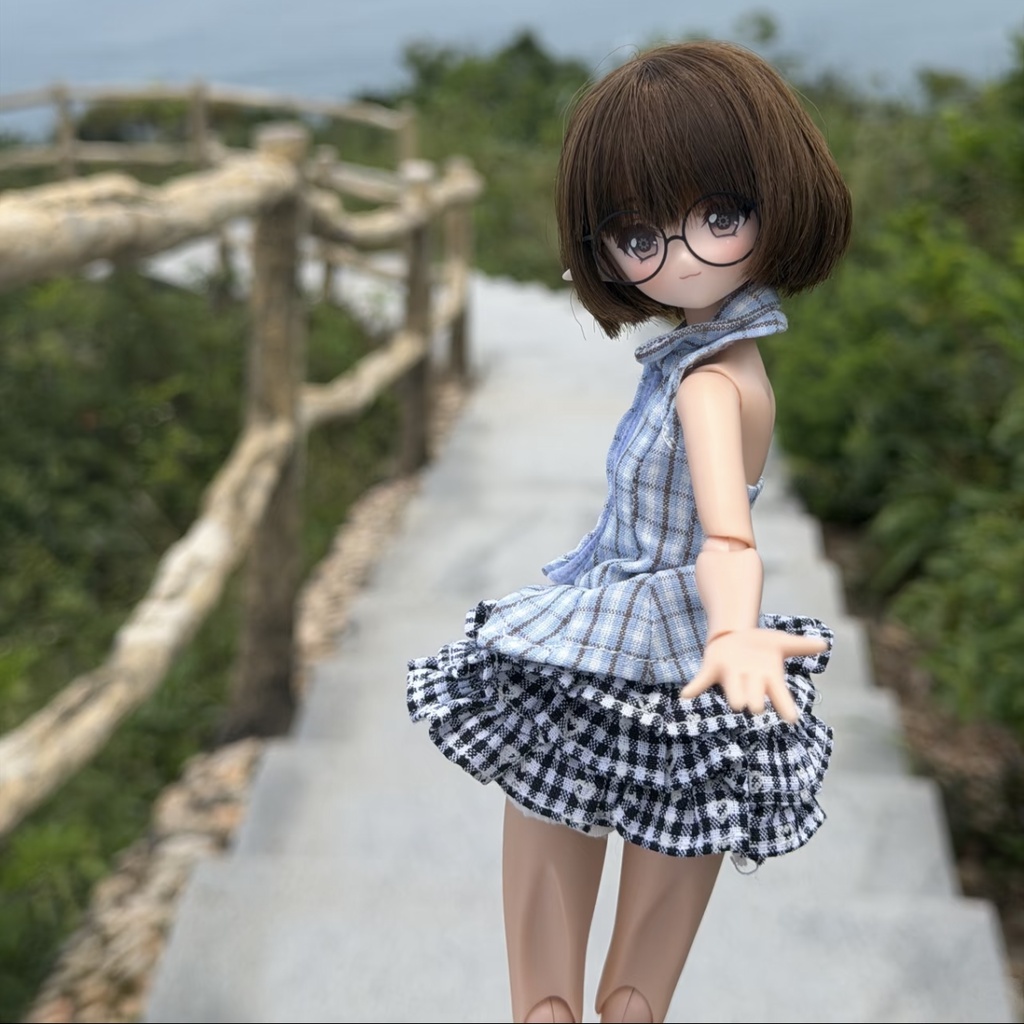 1/6ドール服 ノースリーブバックオープンシャツ Azone OB24 OB22 オビツ24 ピュアニーモ M ピュアニーモ S