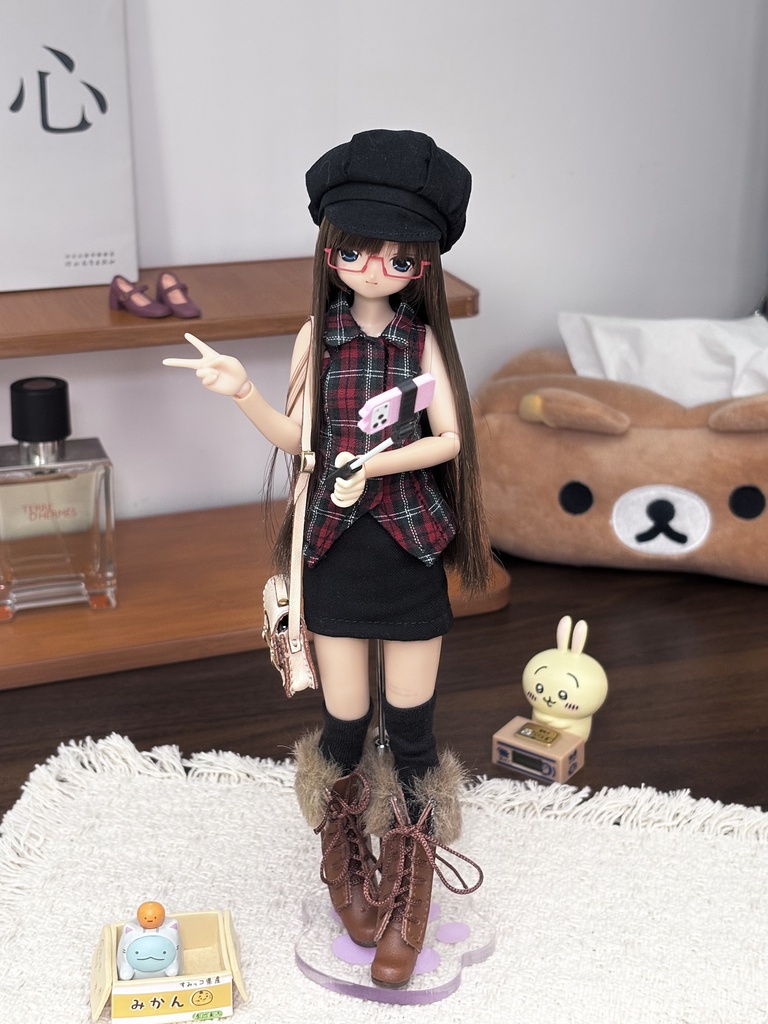 1/6ドール服 ノースリーブバックオープンシャツ Azone OB24 OB22 オビツ24 ピュアニーモ M ピュアニーモ S
