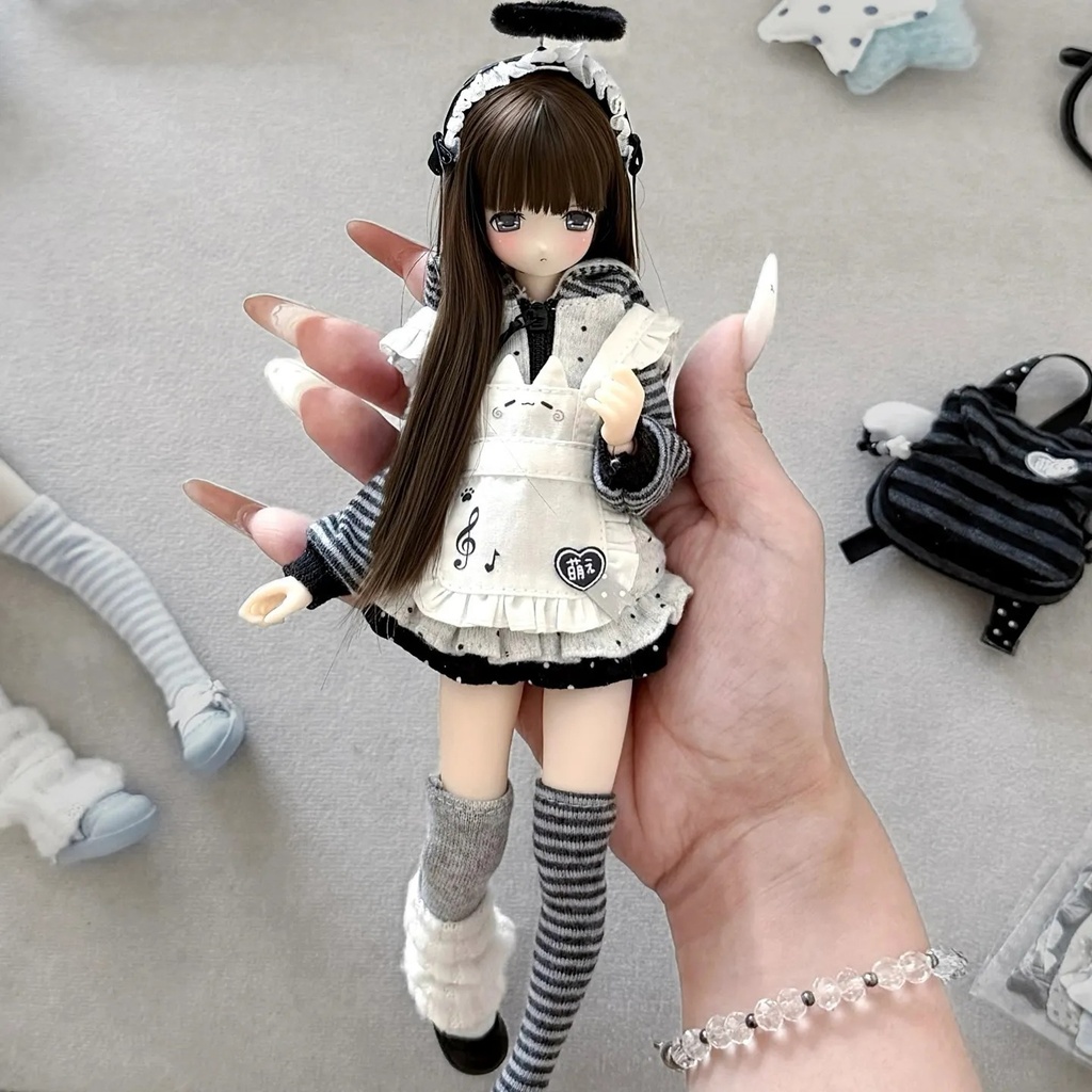 1/6ドール服 猫耳パーカー Azone OB24 OB22 オビツ24 ピュアニーモ M ピュアニーモ S