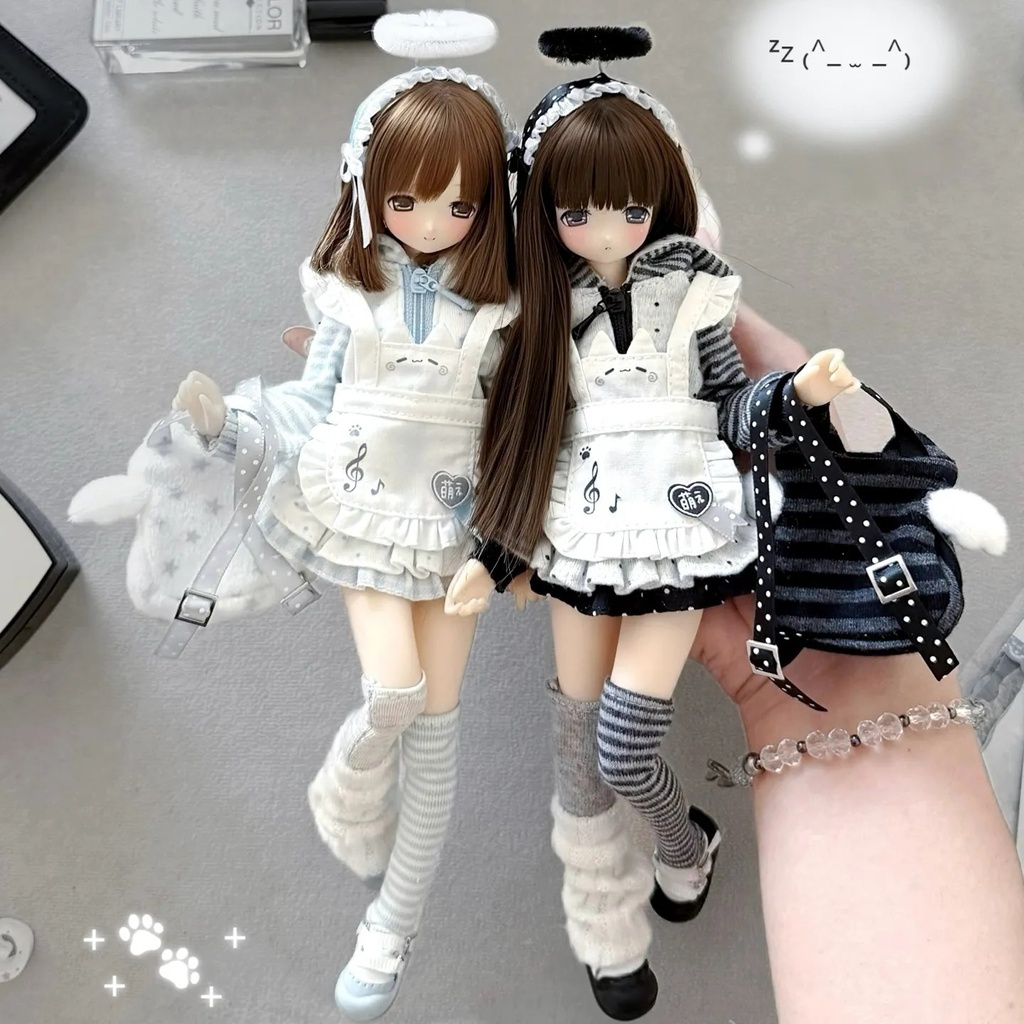 1/6ドール服 猫耳パーカー Azone OB24 OB22 オビツ24 ピュアニーモ M ピュアニーモ S