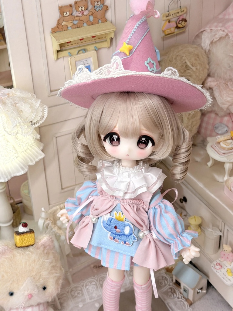 1/6ドール服　サーカス風　ピエロ　衣装セット　ドール服　ワンピース