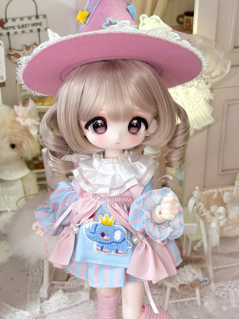 1/6ドール服　サーカス風　ピエロ　衣装セット　ドール服　ワンピース