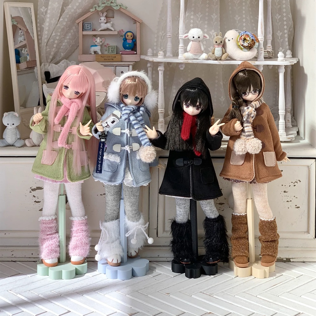 1/6ドール服　冬服セット　もこもこコートセット　6点セット　Azone　OB24　OB22　オビツ24　ピュアニーモ M　ピュアニーモ S