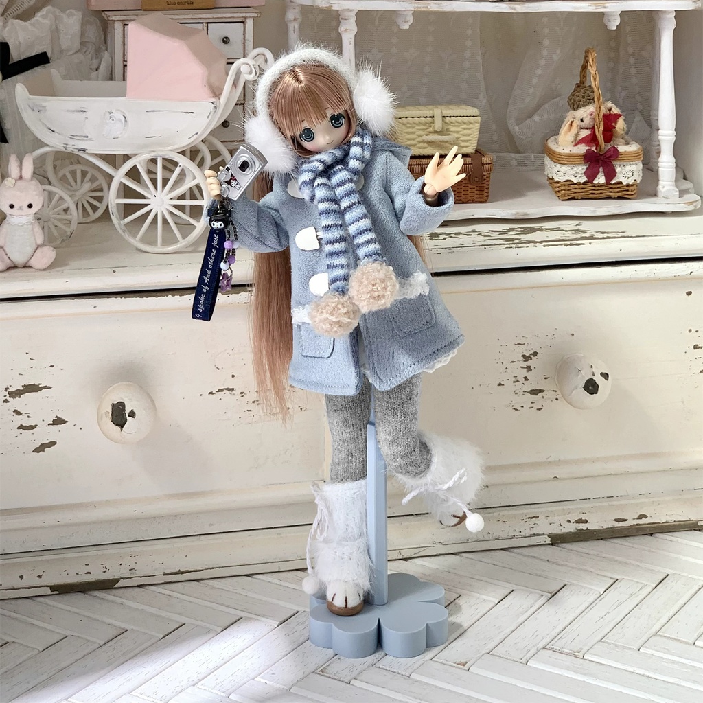 1/6ドール服 冬服セット もこもこコートセット 6点セット Azone OB24 OB22 オビツ24 ピュアニーモ M ピュアニーモ S