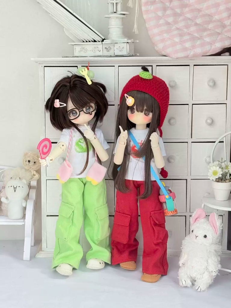 1/6 1/4 ワイドカーゴパンツ ドーパミンカラー Azone OB22 OB24 オビツ22 オビツ24 ピュアニーモ S ピュアニーモ M MDD MSD