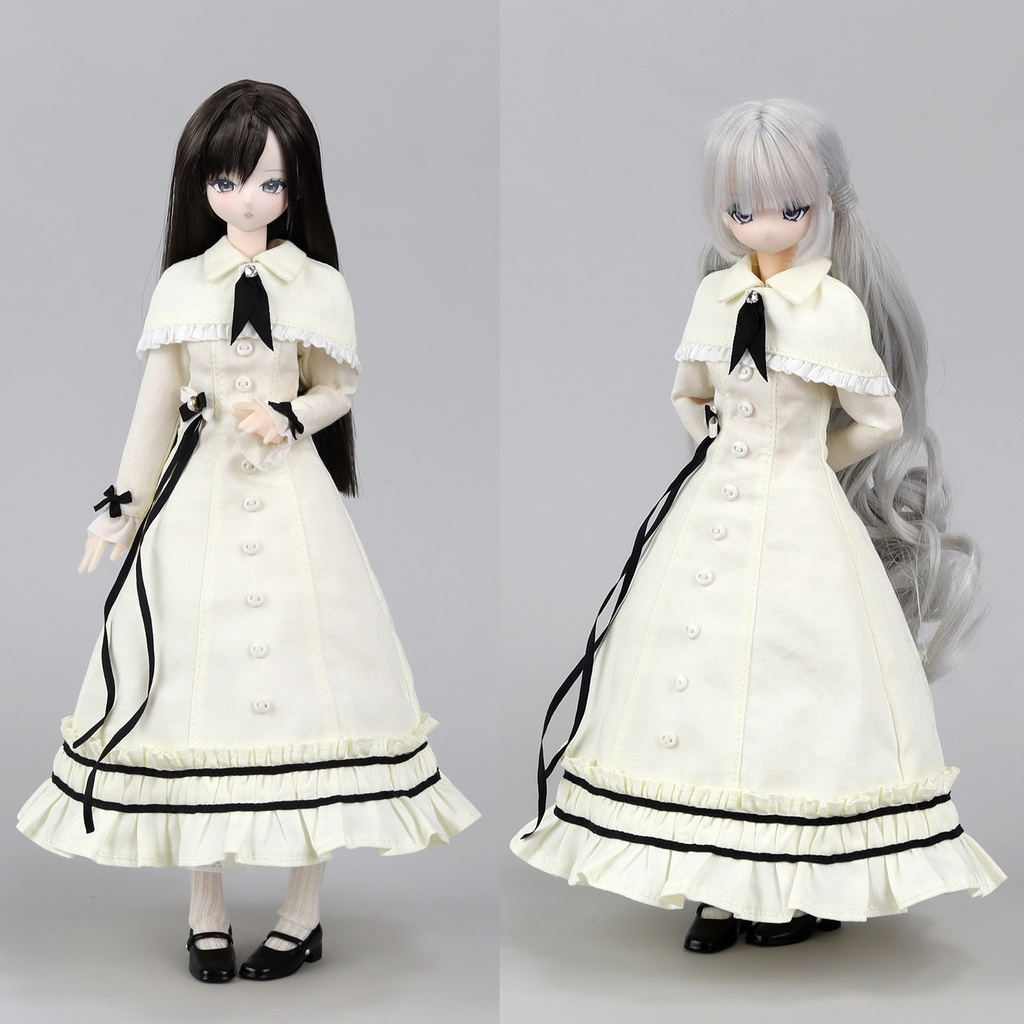 1/6　クラシカルロングドレス　3点セット　ドール服　Azone　OB22　OB24　オビツ22　オビツ24　ピュアニーモ S　ピュアニーモ M　