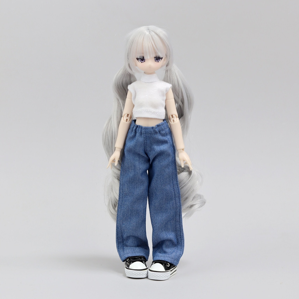 1/6 デニムワイドパンツ ドール服 Azone OB22 オビツ22 ピュアニーモ S