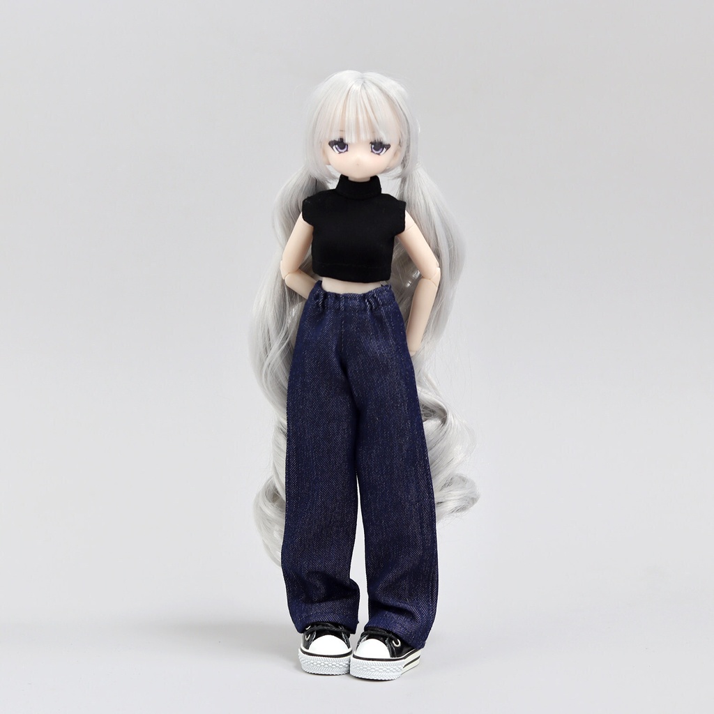 1/6 デニムワイドパンツ ドール服 Azone OB22 オビツ22 ピュアニーモ S