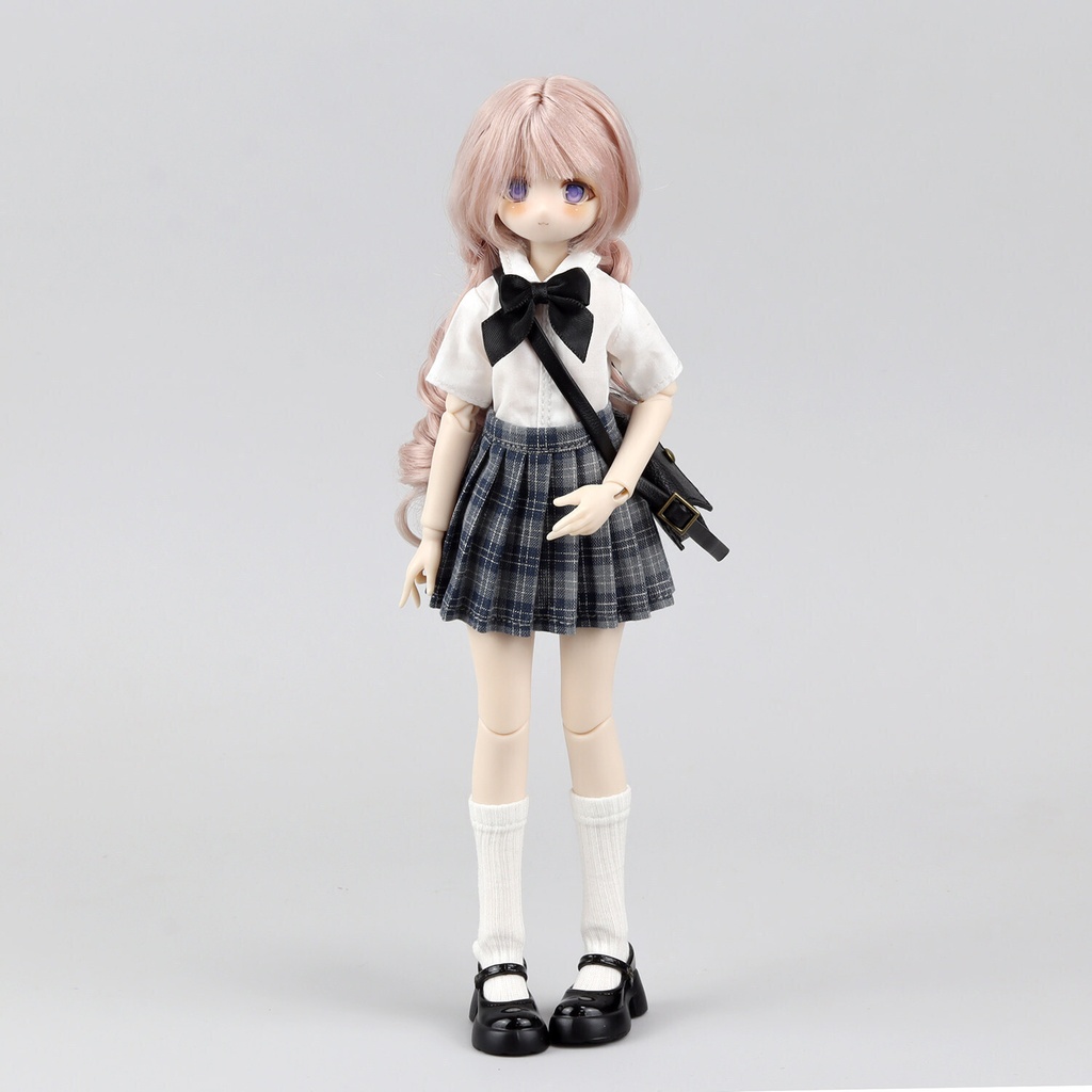 1/6 チェックプリーツスカート ドール服 Azone OB22 オビツ22 ピュアニーモ S