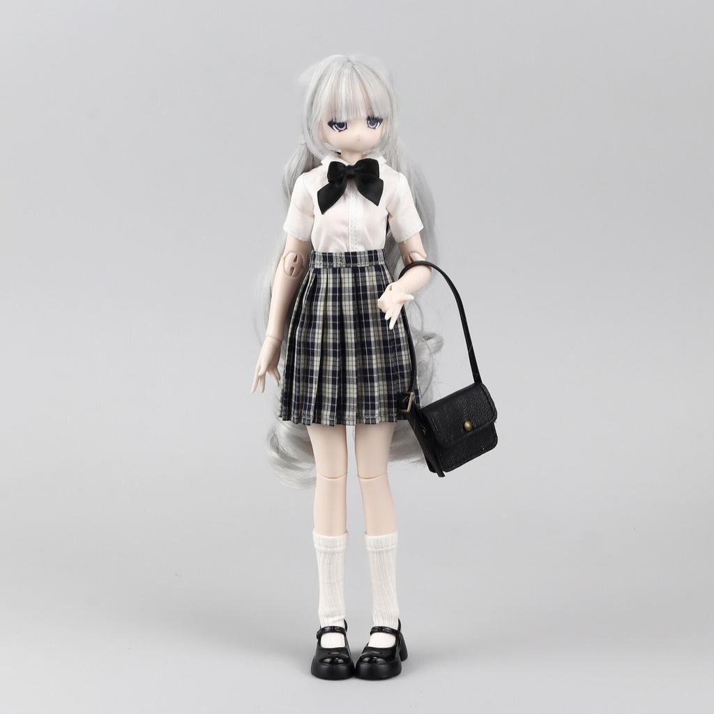 1/6 チェックプリーツスカート ドール服 Azone OB22 オビツ22 ピュアニーモ S