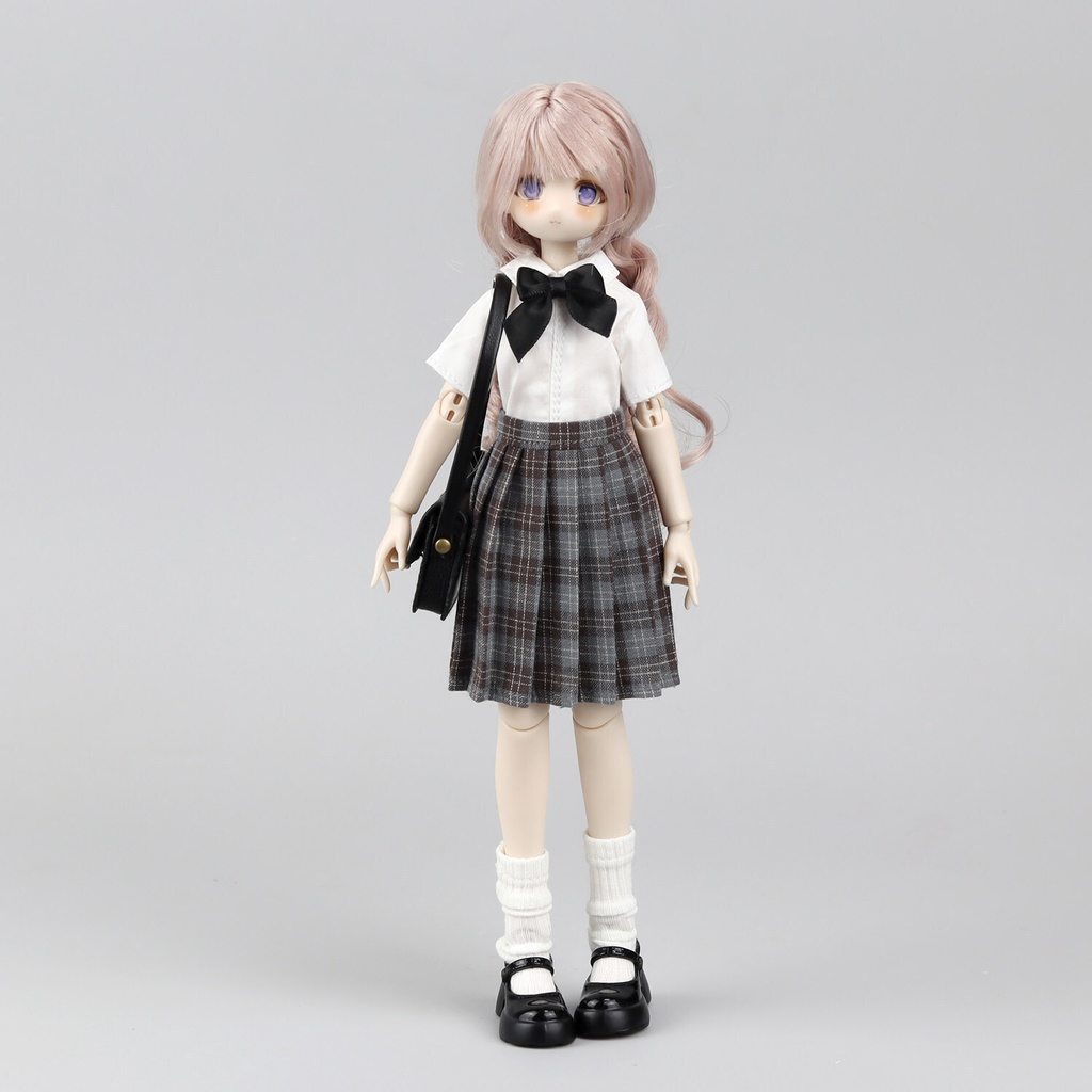 1/6 チェックプリーツスカート ドール服 Azone OB22 オビツ22 ピュアニーモ S