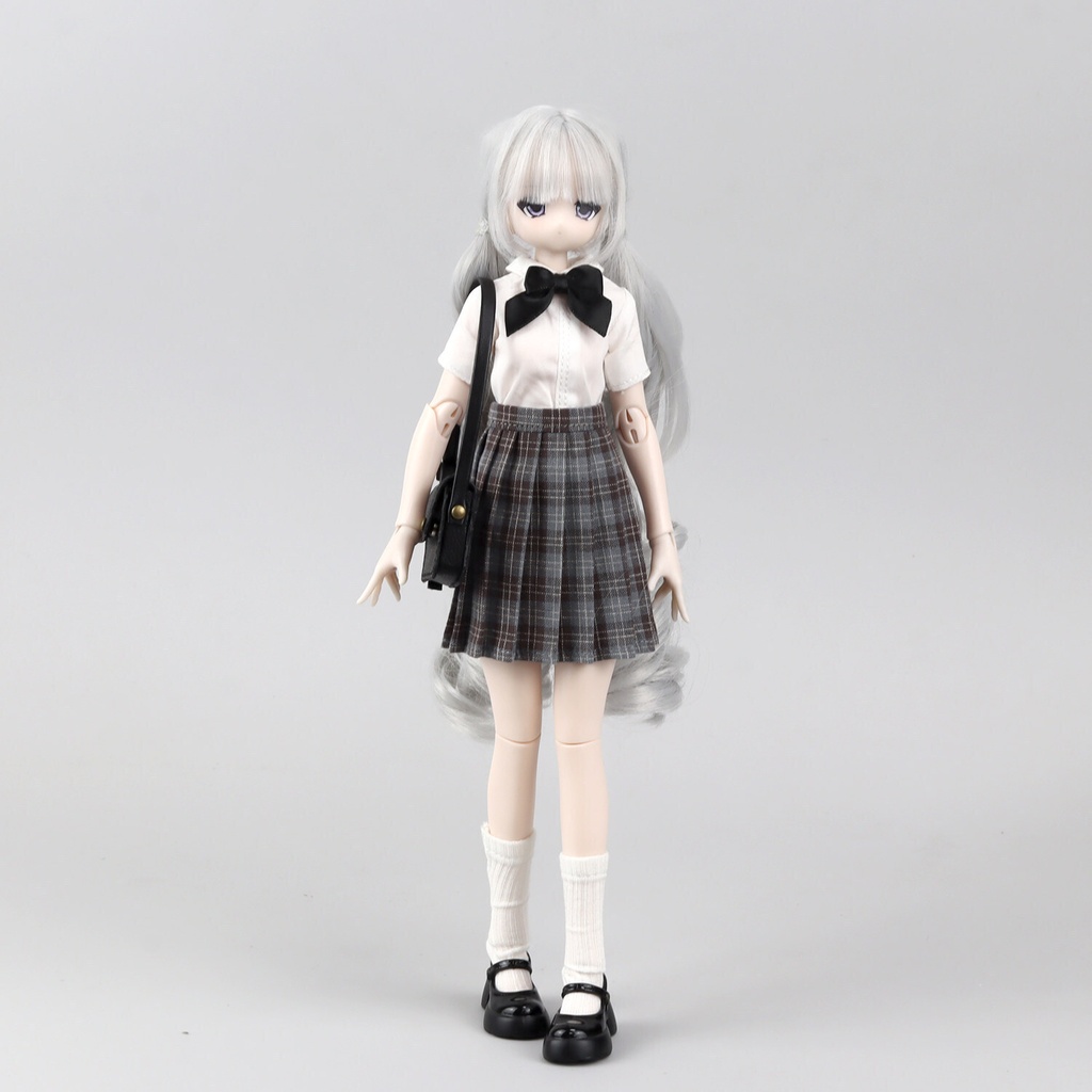 1/6 チェックプリーツスカート ドール服 Azone OB22 オビツ22 ピュアニーモ S