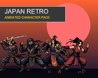 和風敵キャラ10体セット 128x128 PNG 透過 アイドルアニメ スプライトシート