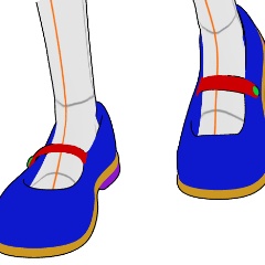 【３D】アタリに使える！メアリージェーン風シューズ素材【クリスタデータあり】