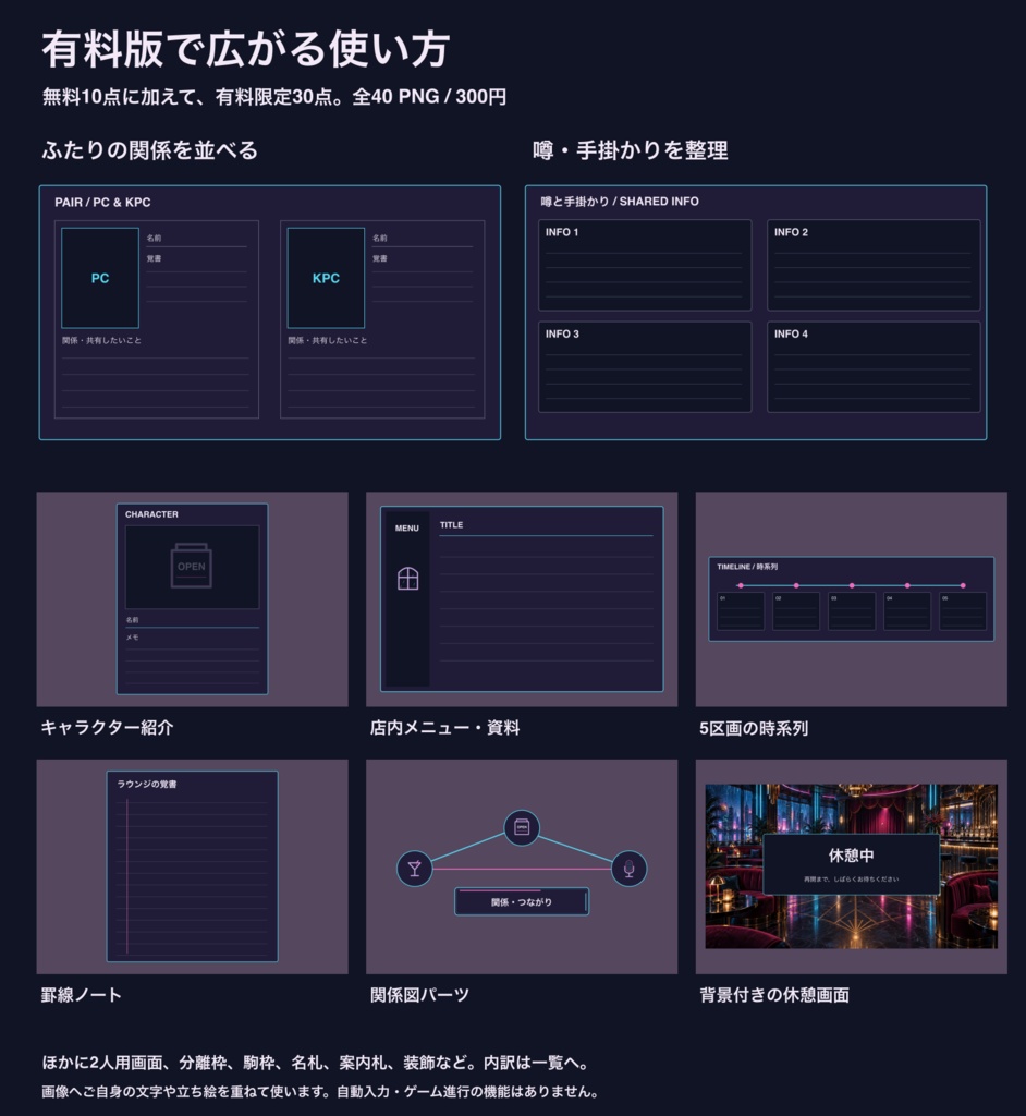【無料10点】雨夜のネオンラウンジ|TRPG部屋素材・バーと夜景