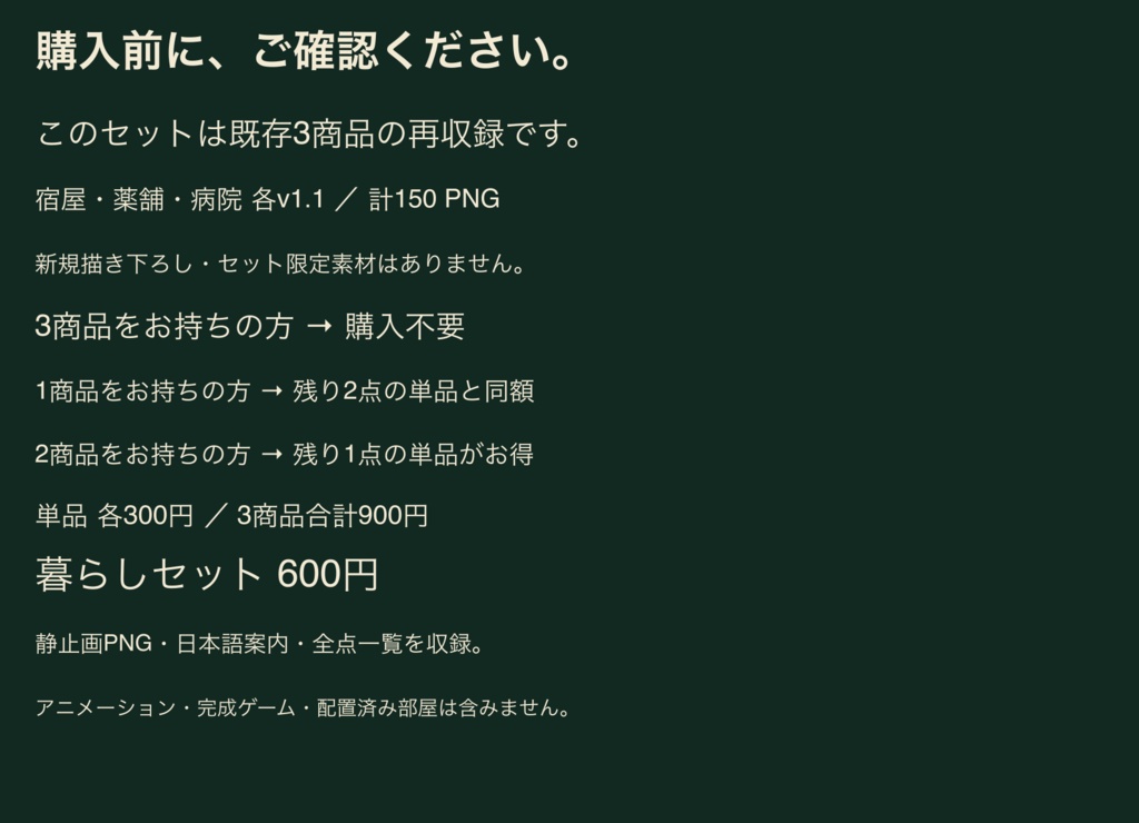 蒸気街の暮らしセット|宿屋・薬舗・病院|背景18枚+小物60点+台紙72点・全150 PNG