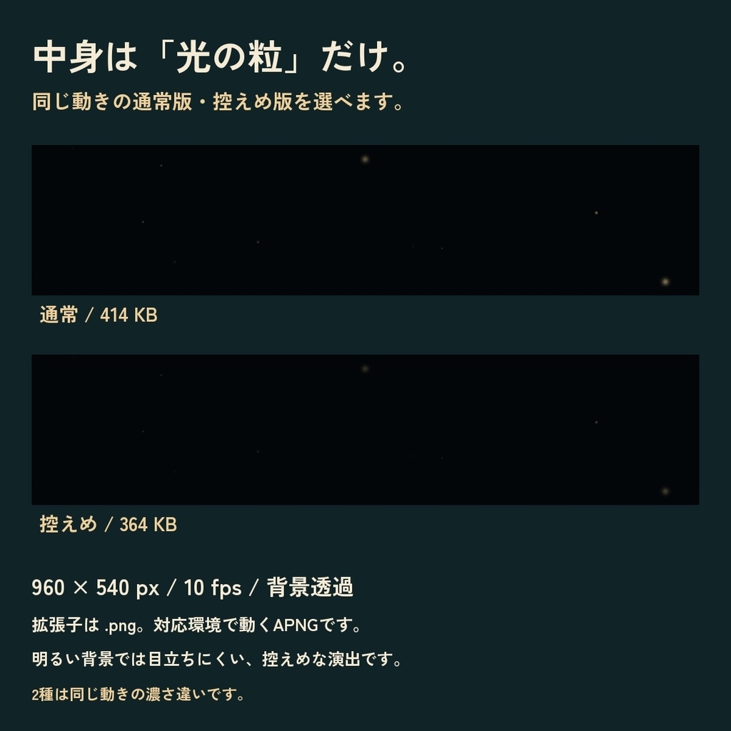 【無料】蒸気街の光塵|背景に重ねる透過APNG・通常/控えめ