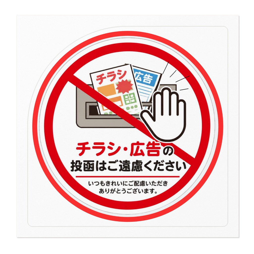 チラシ・広告投函お断りステッカー