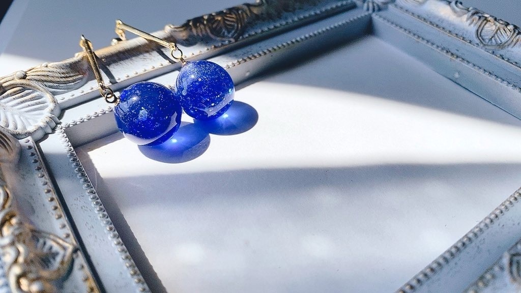 瑠璃色の星 ピアス/イヤリング