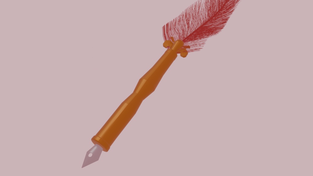 「blender」羽ペン