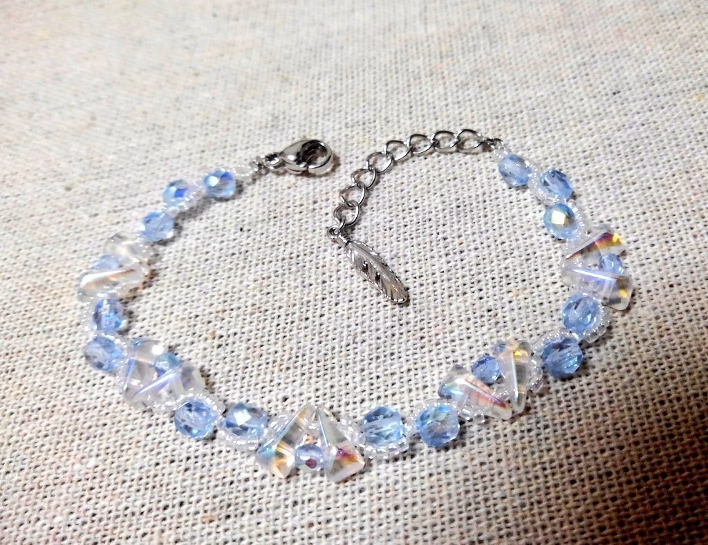 【グラブル】二穴チェコビーズのブレスレット