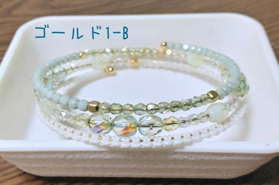 【arteVarie121】ワイヤーブレスレット・ゴールド1