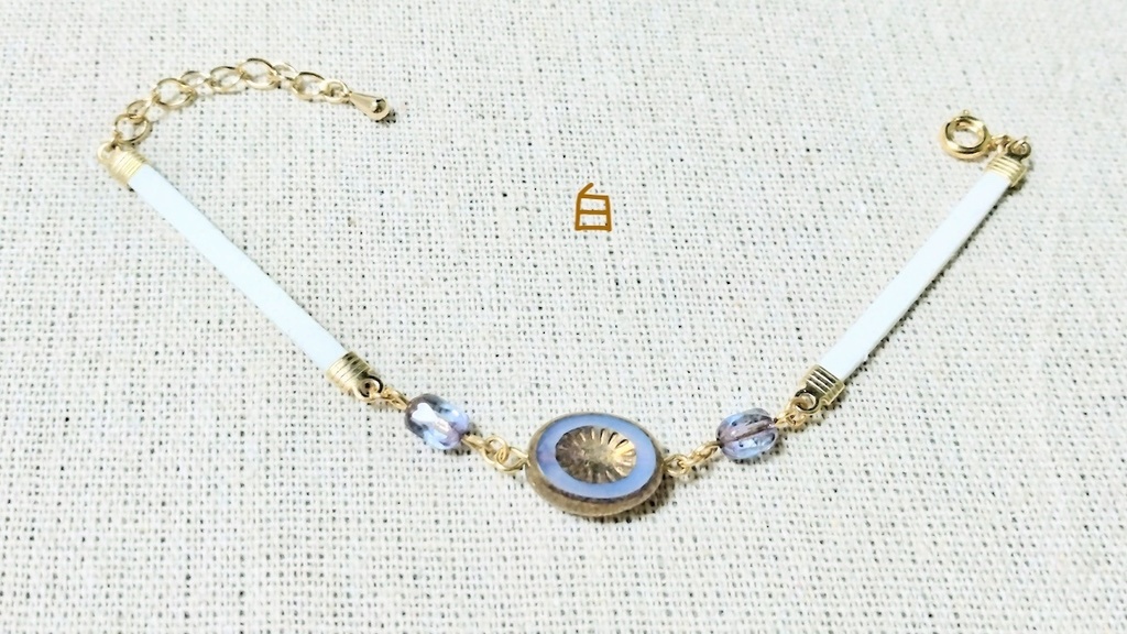 【arteVarie135】チェコアネモネのブレスレット