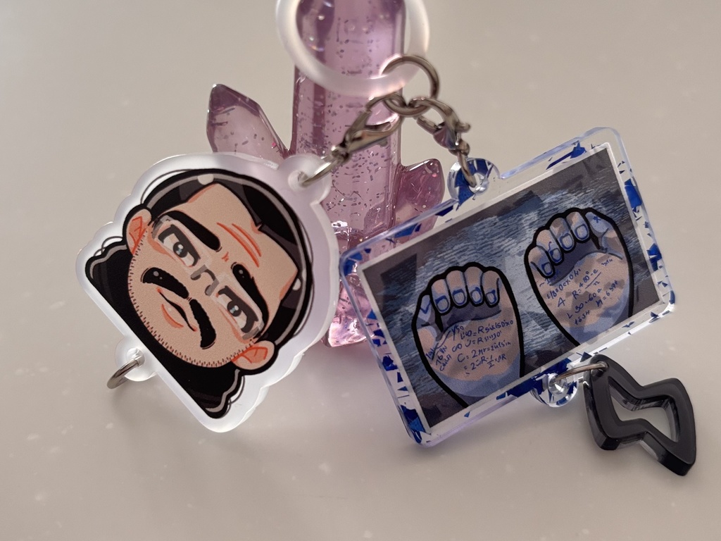 No, I'm not a Human めじるしっぽい連結アクリルキーホルダー 陰謀論博士ver.