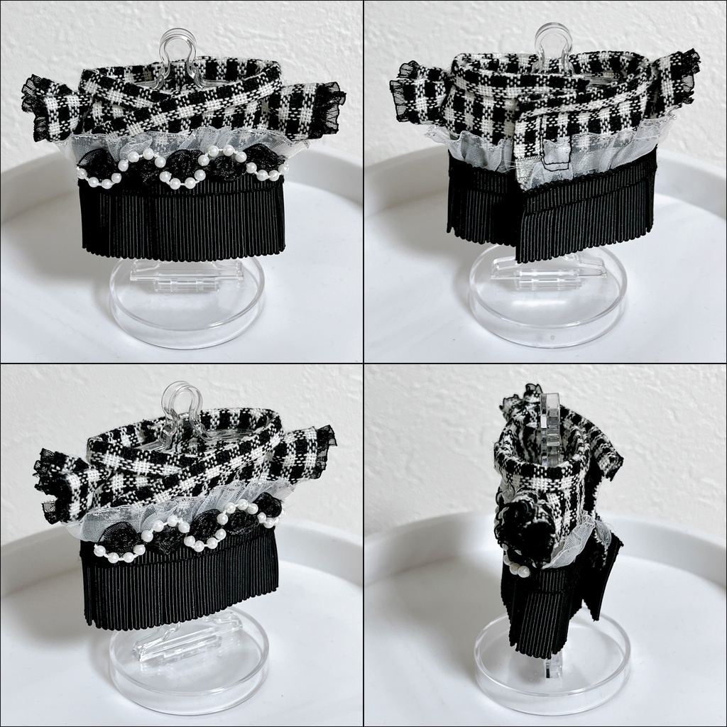 【10cmぬい】白黒結びのモダン袴セット