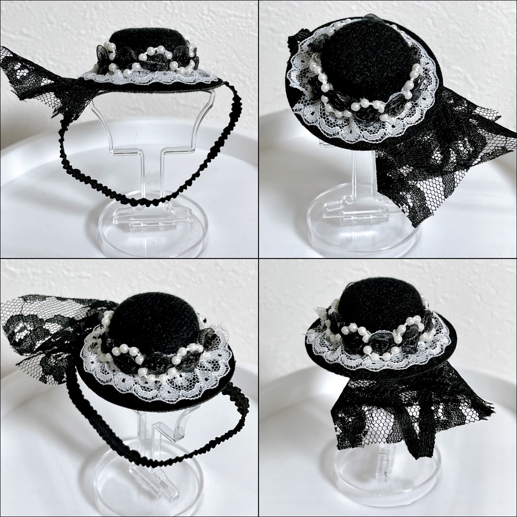 【10cmぬい】白黒結びのモダン袴セット