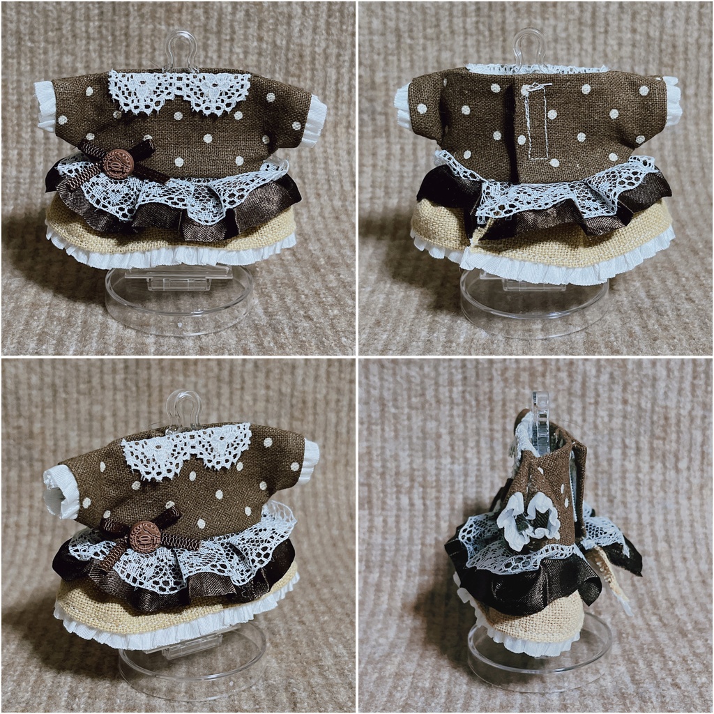 【10cmぬい】とろけるショコラのドレスセット