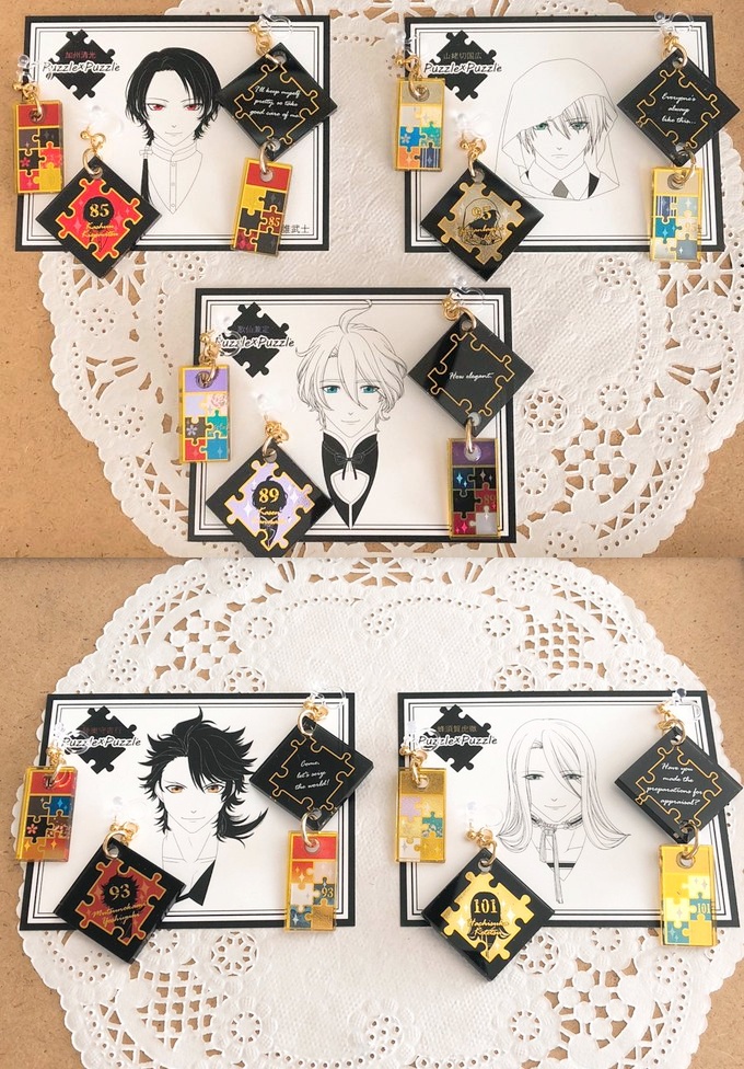 【在庫限りで終了】初期刀組・伊達組パズルるノンホールピアス(送料込)