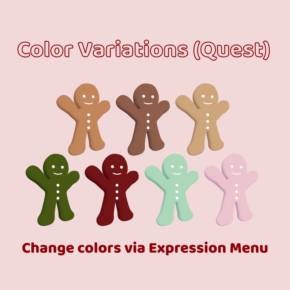 【VRChat想定3Dアバター】ジンジャーブレッドマン