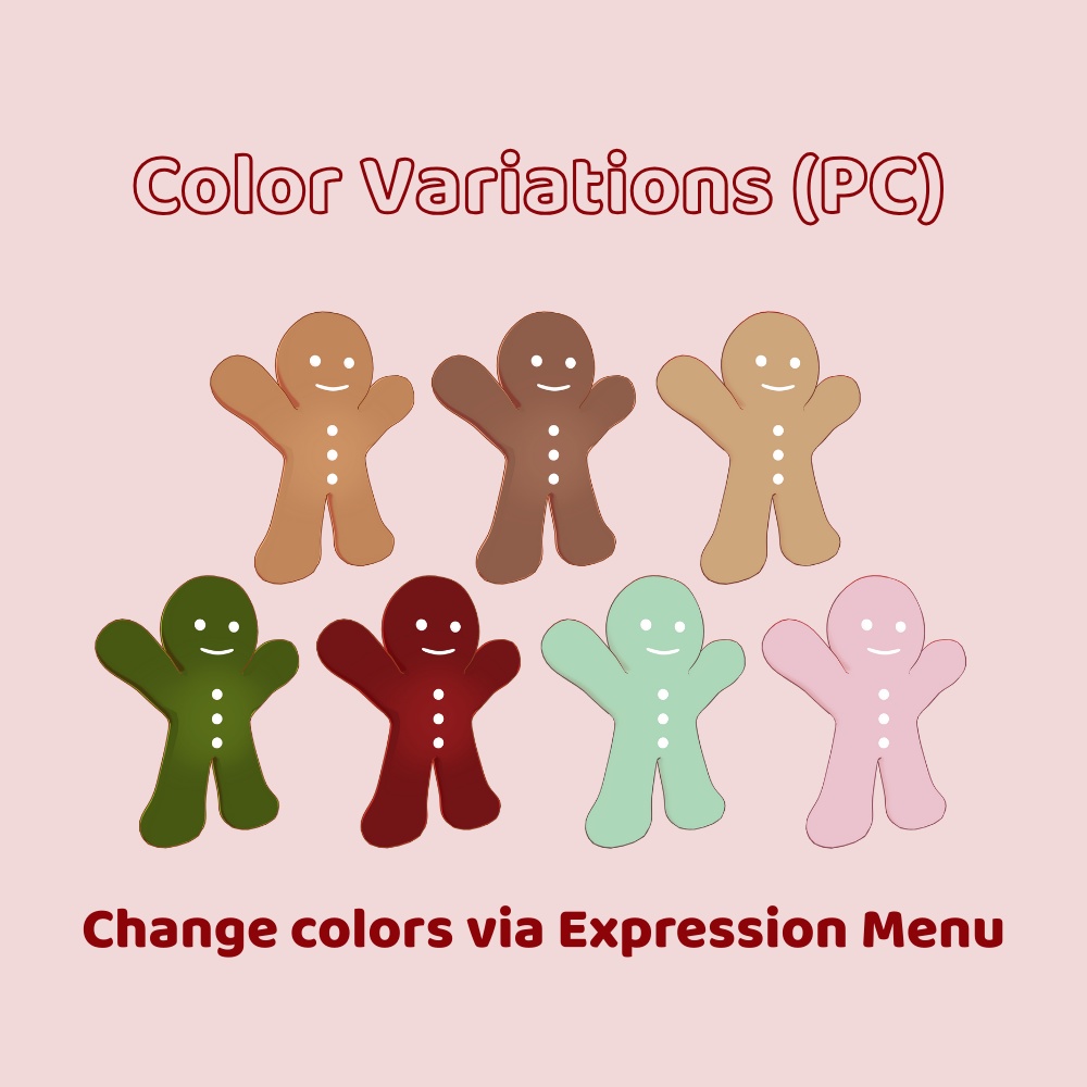 【VRChat想定3Dアバター】ジンジャーブレッドマン