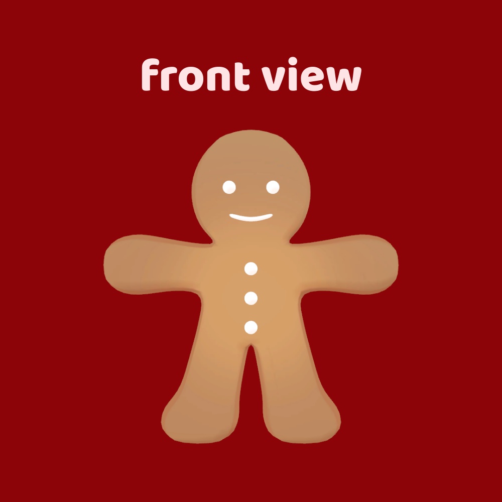 【VRChat想定3Dアバター】ジンジャーブレッドマン