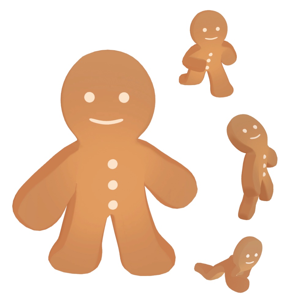 【VRChat想定3Dアバター】ジンジャーブレッドマン