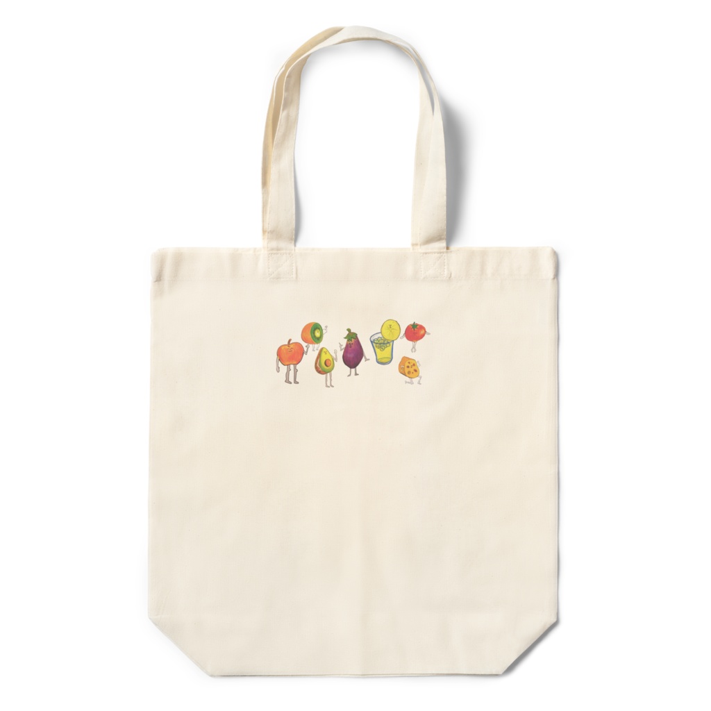 野菜果物刺繍のトートバッグ - 小物