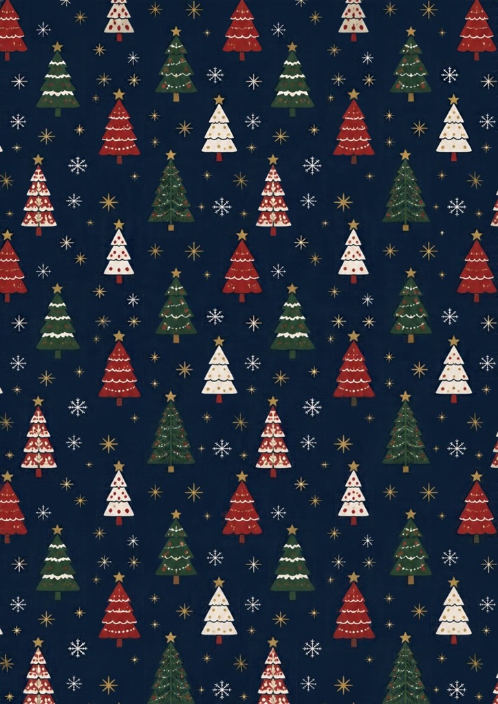 クリスマス デジタルペーパー 6枚セット Vol.2|ツリー・オーナメント・雪の結晶