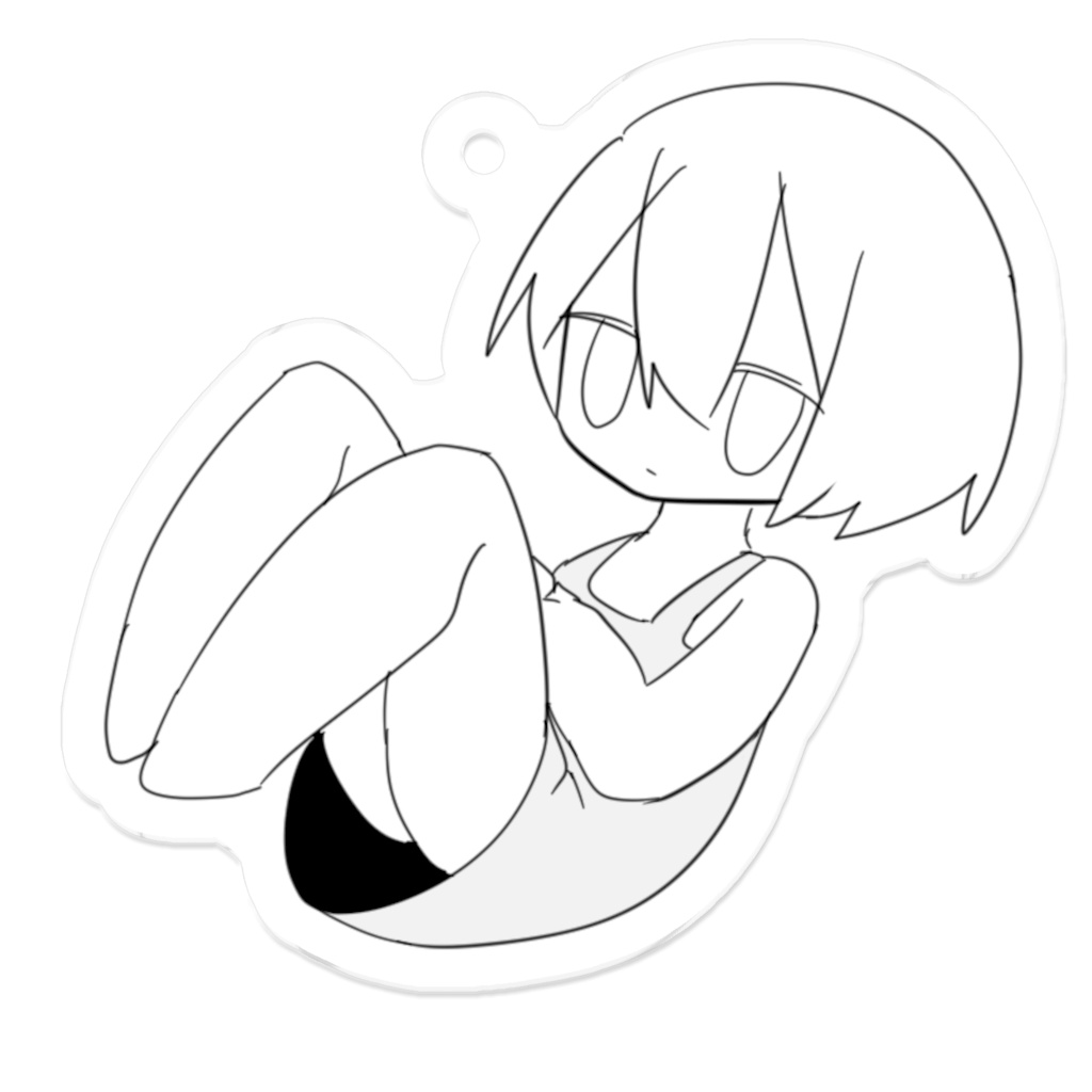 白ワンピキーホルダー