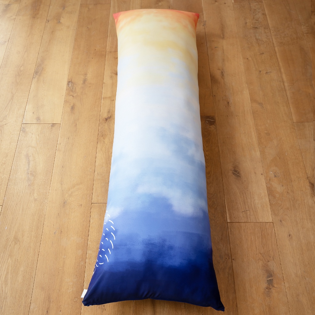 □送料無料□抱き枕カバー (しろもうふくんと夕焼け 桜餅ver.)