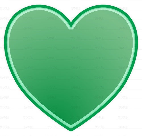 ハート(ピンク、青、黄、緑)
