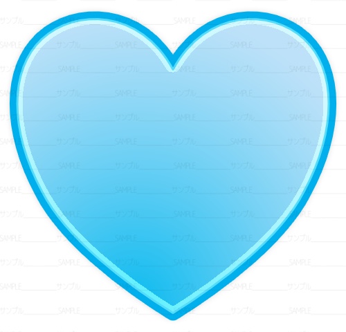 ハート(ピンク、青、黄、緑)