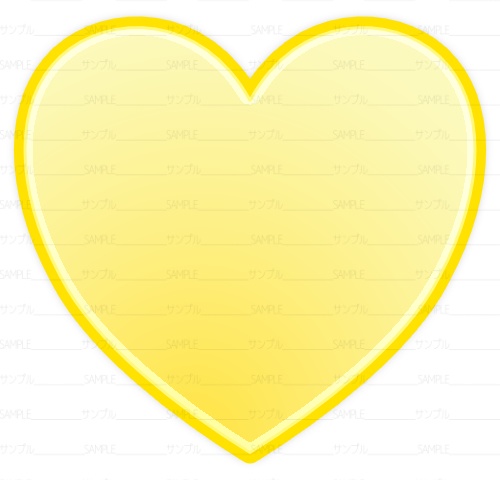 ハート(ピンク、青、黄、緑)